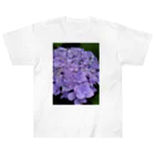 yurisacinの紫陽花（紫） ヘビーウェイトTシャツ