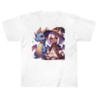 ピクセルパレットのドラゴンと可愛い女の子3 Heavyweight T-Shirt