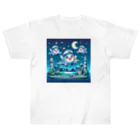 キャラクターズのキラキラ夜景飛行くん Heavyweight T-Shirt