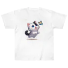 yos-1292583のねこニコばん ヘビーウェイトTシャツ