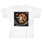 AI Fantasy Art Shopのmoonlit penguin③ Heavyweight T-Shirt