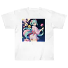 yozoraniyumeoの魔法浴衣少女 ヘビーウェイトTシャツ