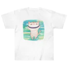 yellowgreenの泳ぎたい　ねこ Heavyweight T-Shirt