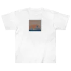 わくわく海の雑貨屋のやさしいクジラの親子 Heavyweight T-Shirt