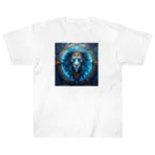 タカヤマ・サイトの青獅子の紋章・プライド　未来への勇気 ヘビーウェイトTシャツ