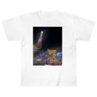 monkey_tkのラスベガス　夜景　カジノ ヘビーウェイトTシャツ