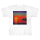 Rパンダ屋の飾れる夕焼けグッズ Heavyweight T-Shirt