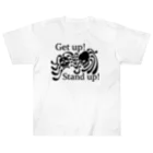 『NG （Niche・Gate）』ニッチゲート-- IN SUZURIのGet Up! Stand Up!(黒) Heavyweight T-Shirt