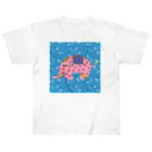 ピンクの象の幸福を呼ぶピンクの象 Heavyweight T-Shirt