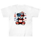 HappyFaceMarketのアメリカ独立記念日テディベア Happy 4th of July Heavyweight T-Shirt