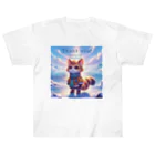 ビビりな番犬くんのふわふわフレンズ！にゃんこ Heavyweight T-Shirt