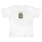 ぷぷオレンジのkokeshi dolls白い花 Heavyweight T-Shirt