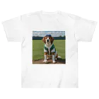 ぽめさくの犬野球 ヘビーウェイトTシャツ