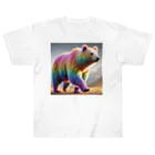 batabataのレインボーアニマル熊 Heavyweight T-Shirt
