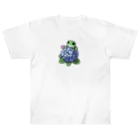 終わらない夢🌈のあじさいの花と🐸カエル君 Heavyweight T-Shirt