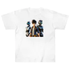 ETOWA_TOWAの未来都市のロボットたち Heavyweight T-Shirt