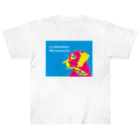 HanaTorantaのラブラドール　抽象化ピンク×ブルー Heavyweight T-Shirt