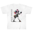 PALA's SHOP　cool、シュール、古風、和風、のGUITAR GIRLS1 ヘビーウェイトTシャツ