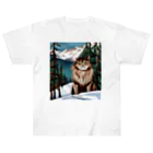 Ppit8のI live in Snow Mountain. ヘビーウェイトTシャツ