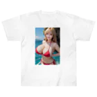 デジタル美女アートのAI美女グラビア10 Heavyweight T-Shirt