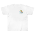 RetrowaveFlowerのRetrowaveFlower-ベニバナ- Heavyweight T-Shirt