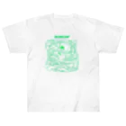 深見葵真のBUDDHIST 辰　fluorescent green Heavyweight T-Shirt