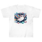 キャットパラダイス☆彡のユニ猫　宇宙空間 Heavyweight T-Shirt