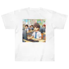 可愛い男の子イラスト販売所　By,keicyanの男の子　中学1年生　パソコン部 Heavyweight T-Shirt