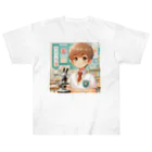 可愛い男の子イラスト販売所　By,keicyanの男の子　中学1年生　科学部 Heavyweight T-Shirt