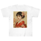 楚々想 so-so-soのUkiyo-e : Beautiful Japanese Girls ヘビーウェイトTシャツ