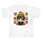 可愛い男の子イラスト販売所　By,keicyanの男の子　中学1年生　干支：巳（み）：蛇 Heavyweight T-Shirt