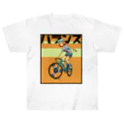 nidan-illustrationのバランス (inked fixie girl) ヘビーウェイトTシャツ