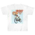 nidan-illustrationの!RIDE! (CARTOON STYLE) Heavyweight T-Shirt