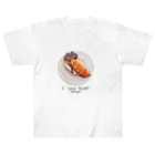 MOFUYAの【くろ】I love SUSHI ヘビーウェイトTシャツ