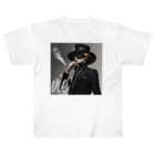 vieのvie BLACK_smoke Heavyweight T-Shirt