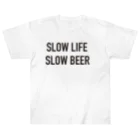 AMAMI HANAHAN ALEのSLOW LIFE, SLOW BEER　Tシャツ ヘビーウェイトTシャツ