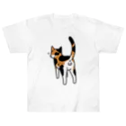 Riotoのねこけつω（三毛猫） ヘビーウェイトTシャツ