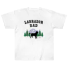 ハッピー・ラブラドールズのLabrador Dad ブラックラブラドール Heavyweight T-Shirt