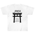 あさやけ洋品店のJINJA（黒） ヘビーウェイトTシャツ