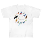 エダマメトイチ雑貨店のI love birds A 特大 Heavyweight T-Shirt