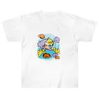 Cody the LovebirdのChubby Bird サンゴ礁を守ろう！　オカメインコと海のお友達 Heavyweight T-Shirt