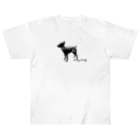 ハデ犬グッズ部門のミニピンシルエット Heavyweight T-Shirt