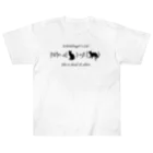 Silvervine Psychedeliqueのシュレーディンガーの猫（黒字） Heavyweight T-Shirt