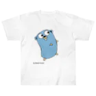 pyon4pyonのBlue Gopher くん ヘビーウェイトTシャツ