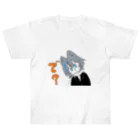 猫神の露店の猫しゅらん　「で？」 Heavyweight T-Shirt