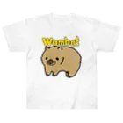 クマノ コリンのおうちのまんまるウォンバットくん ヘビーウェイトTシャツ