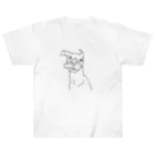 イノカ・ワイガワの重力に負けるモモ　飼い主の絵 Heavyweight T-Shirt