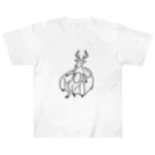 toss_toの鹿がソファに座る（線タイプ） Heavyweight T-Shirt