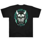 ラッキークライミングマンの FIXED GEAR BLUES / BURN YOUR WHEELS ヘビーウェイトTシャツ