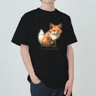 みゆみん@YouTuber ／M|Little Kit Foxの初代 狐兵衛 (獣人化前) Tシャツ Heavyweight T-Shirt
